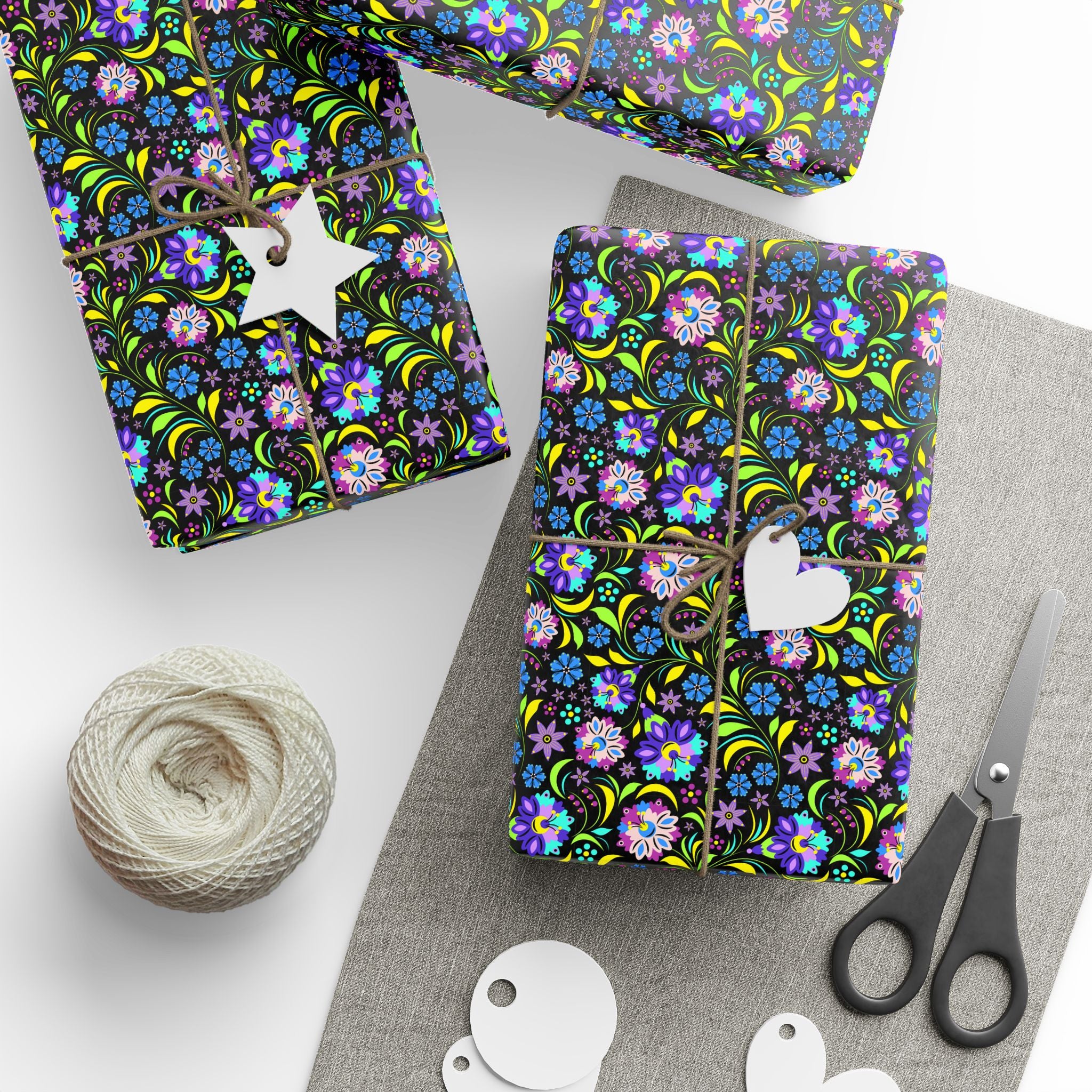 Floral Design 008 Wrapping Paper - Holiday Gift Wrapping Paper Roll