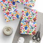 Day of the Dead White Sacred Heart Wrapping Paper | Holiday Gift Wrapping Paper Roll