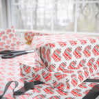 Thank You Grazie Heart Wrapping Paper Design | Holiday Gift Wrapping Paper Roll