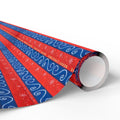 Christmas Striped Ribbons Wrapping Paper | Holiday Gift Wrapping Paper Roll