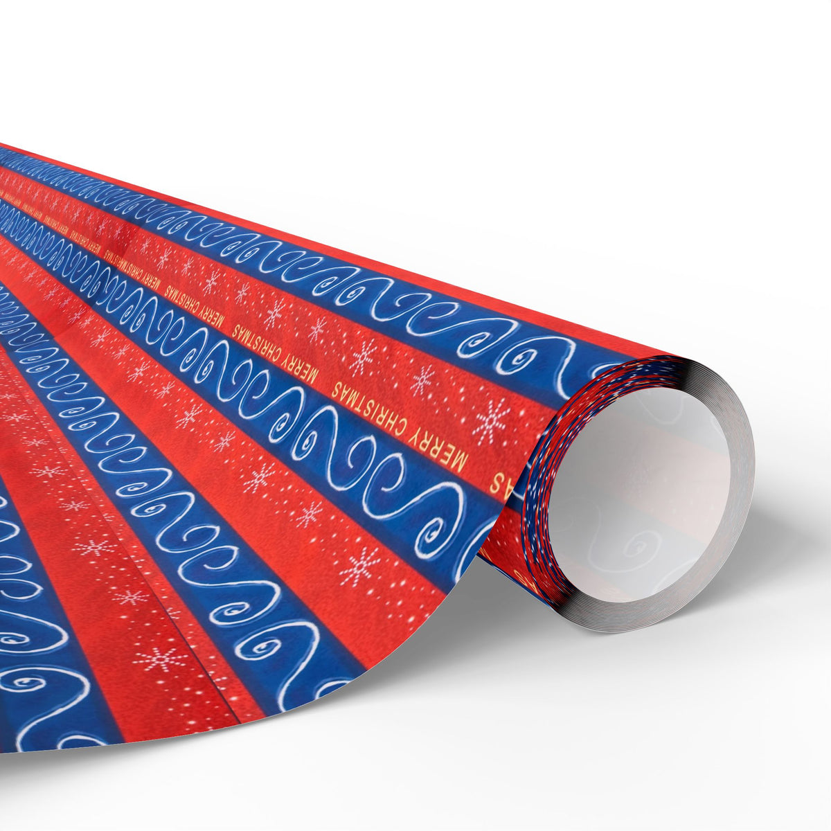 Christmas Striped Ribbons Wrapping Paper | Holiday Gift Wrapping Paper Roll