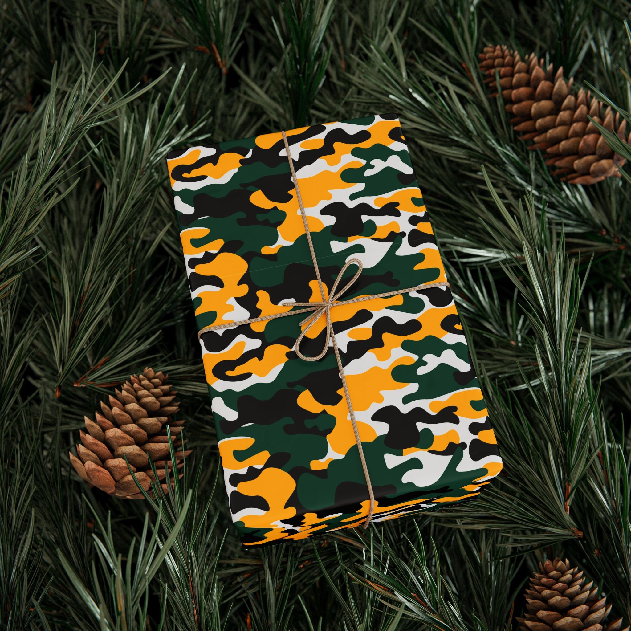 Baylor Bears Inspired Camoflauge Wrapping Paper - Holiday Gift Wrapping Paper Roll