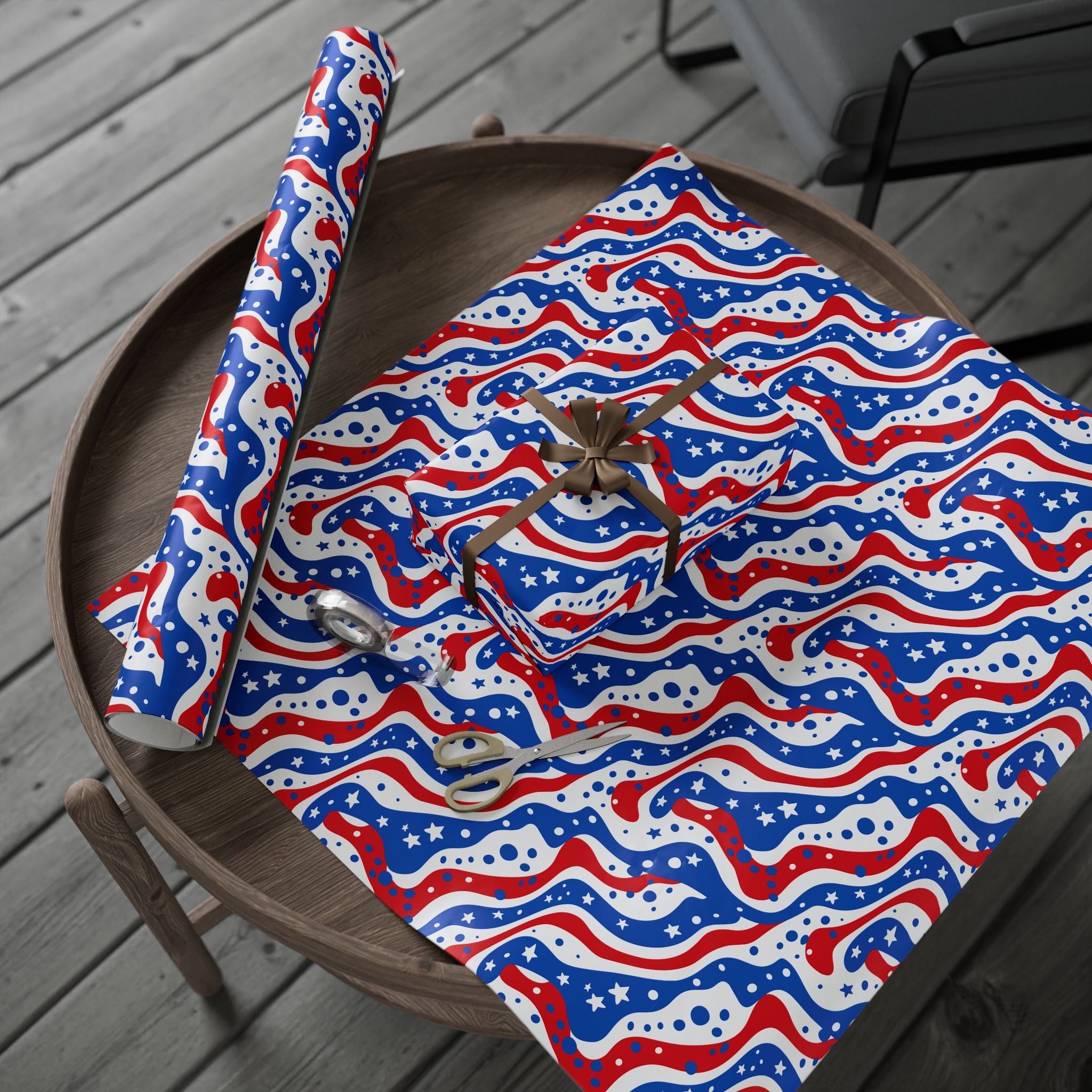 4th of July Patriotic Camo 1.0 Wrapping Paper | Holiday Gift Wrapping Paper Roll