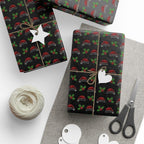 Christmas Neon Hats Wrapping Paper | Holiday Gift Wrapping Paper Roll
