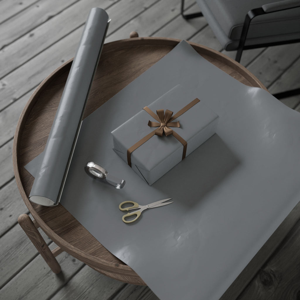 Solid Dark Grey Wrapping Paper - Holiday Gift Wrapping Paper Roll