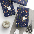 New Year's Hand Drawn Countdown Wrapping Paper - Holiday Gift Wrapping Paper Roll