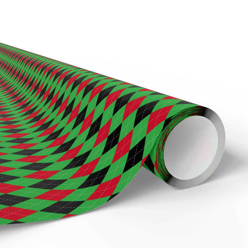 Argyle Design 007 Wrapping Paper - Holiday Gift Wrapping Paper Roll
