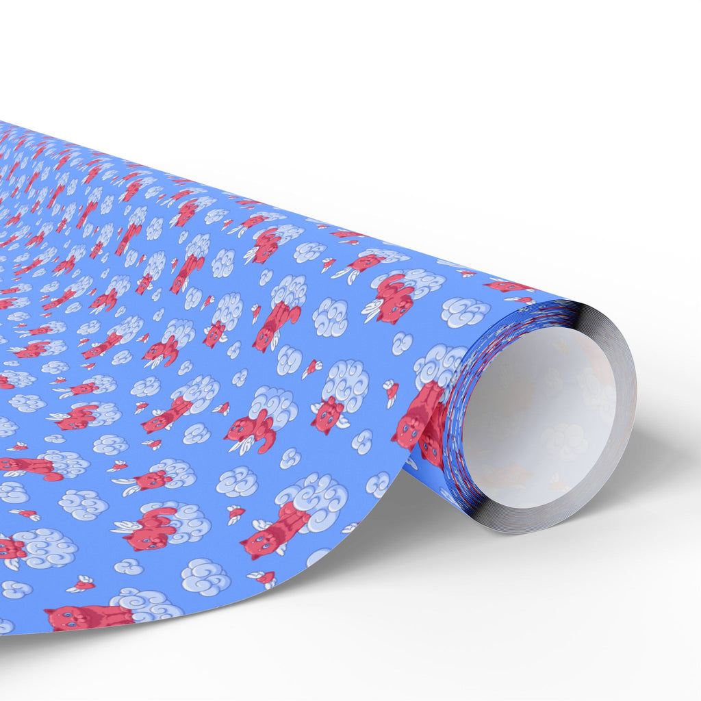 NSFW Heavenly Pussy on Blue Wrapping Paper - Holiday Gift Wrapping Paper Roll