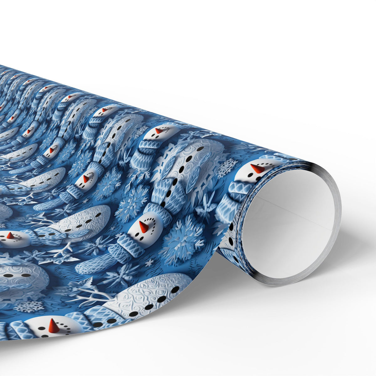 Christmas 3D Snowmen Wrapping Paper | Holiday Gift Wrapping Paper