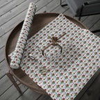 Christmas Cartoon Mistletoe Wrapping Paper | Holiday Gift Wrapping Paper Roll