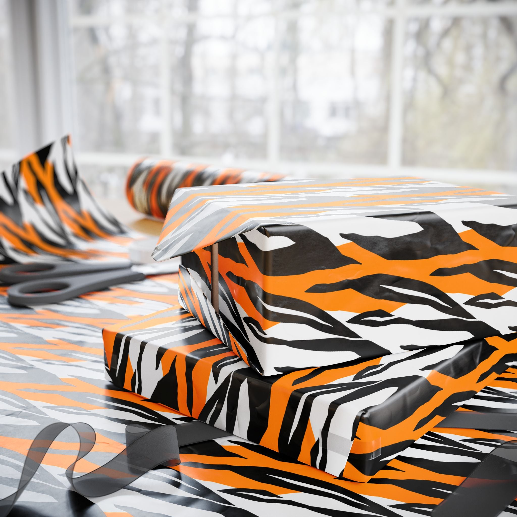 Animal Print Design 028 Tiger Skin Wrapping Paper - Holiday Gift Wrapping Paper Roll