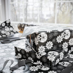 Day of the Dead Black Flower Head Wrapping Paper | Holiday Gift Wrapping Paper Roll