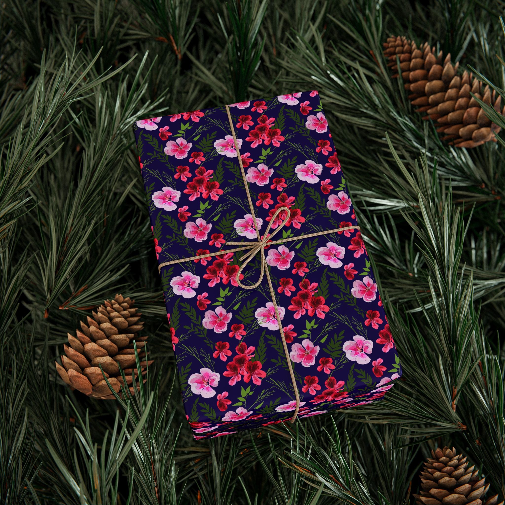 Floral Design 017 Wrapping Paper - Holiday Gift Wrapping Paper Roll