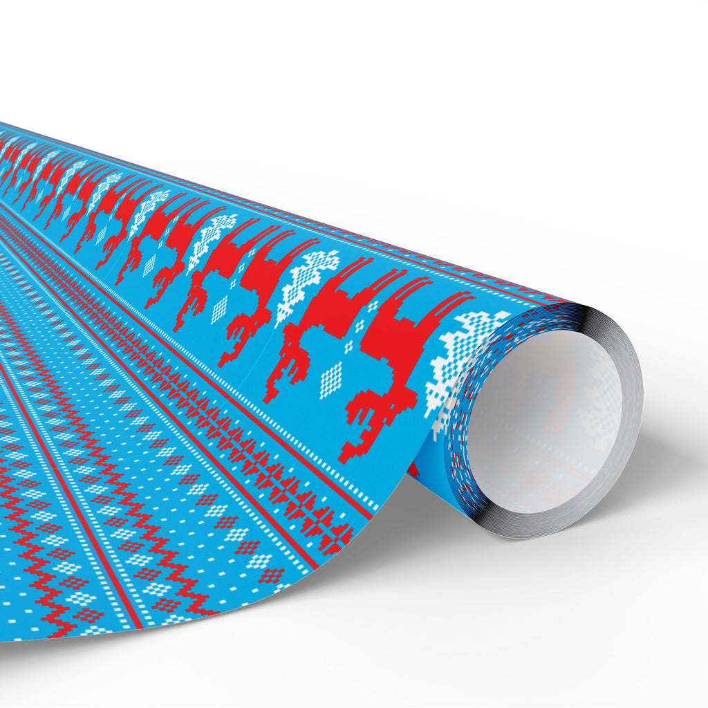 Christmas Ugly Reindeer Wrapping Paper | Holiday Gift Wrapping Paper Roll