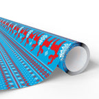 Christmas Ugly Reindeer Wrapping Paper | Holiday Gift Wrapping Paper Roll