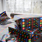 Christmas Ugly Lights Black Wrapping Paper | Holiday Gift Wrapping Paper Roll