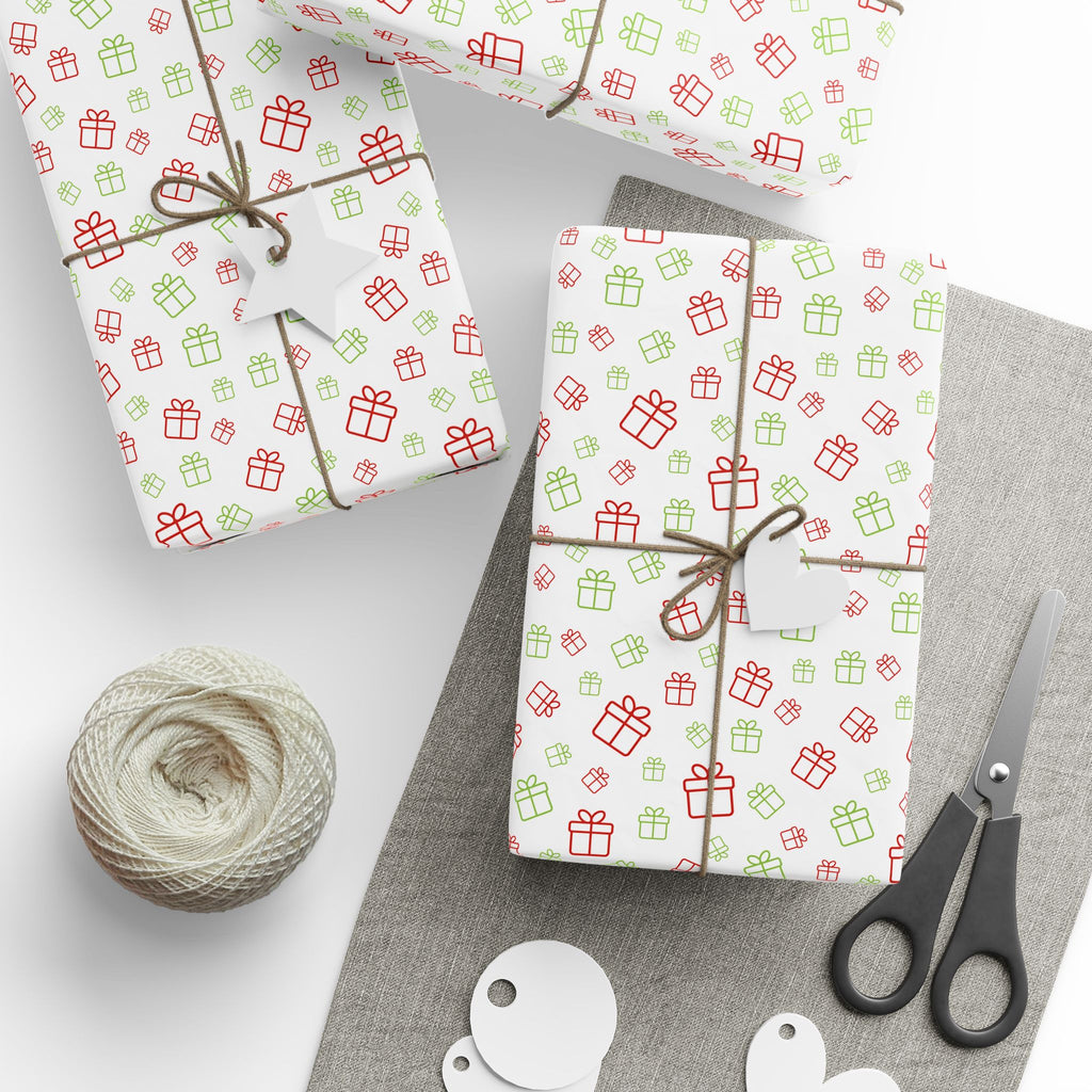 Christmas Gift Silhouettes Wrapping Paper | Holiday Gift Wrapping Paper Roll