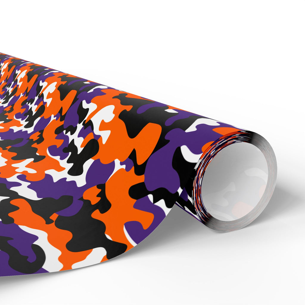 Clemson Tigers Inspired Camoflauge Wrapping Paper - Holiday Gift Wrapping Paper Roll