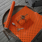 Halloween Orange Spiderwebs Wrapping Paper | Holiday Gift Wrapping Paper
