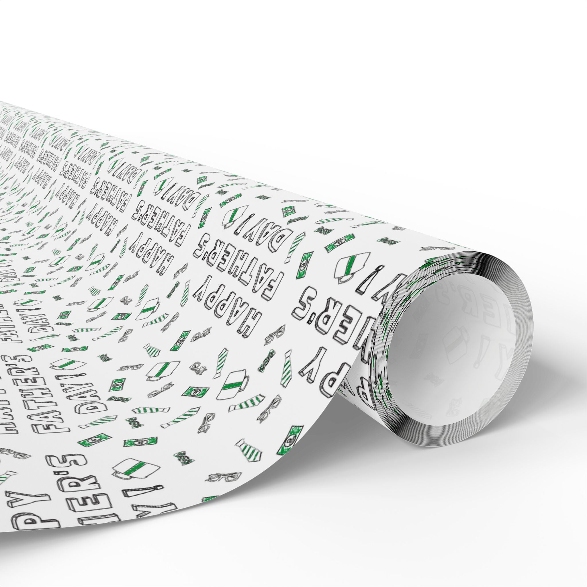 Father's Day Doodles Wrapping Paper - Holiday Gift Wrapping Paper Roll