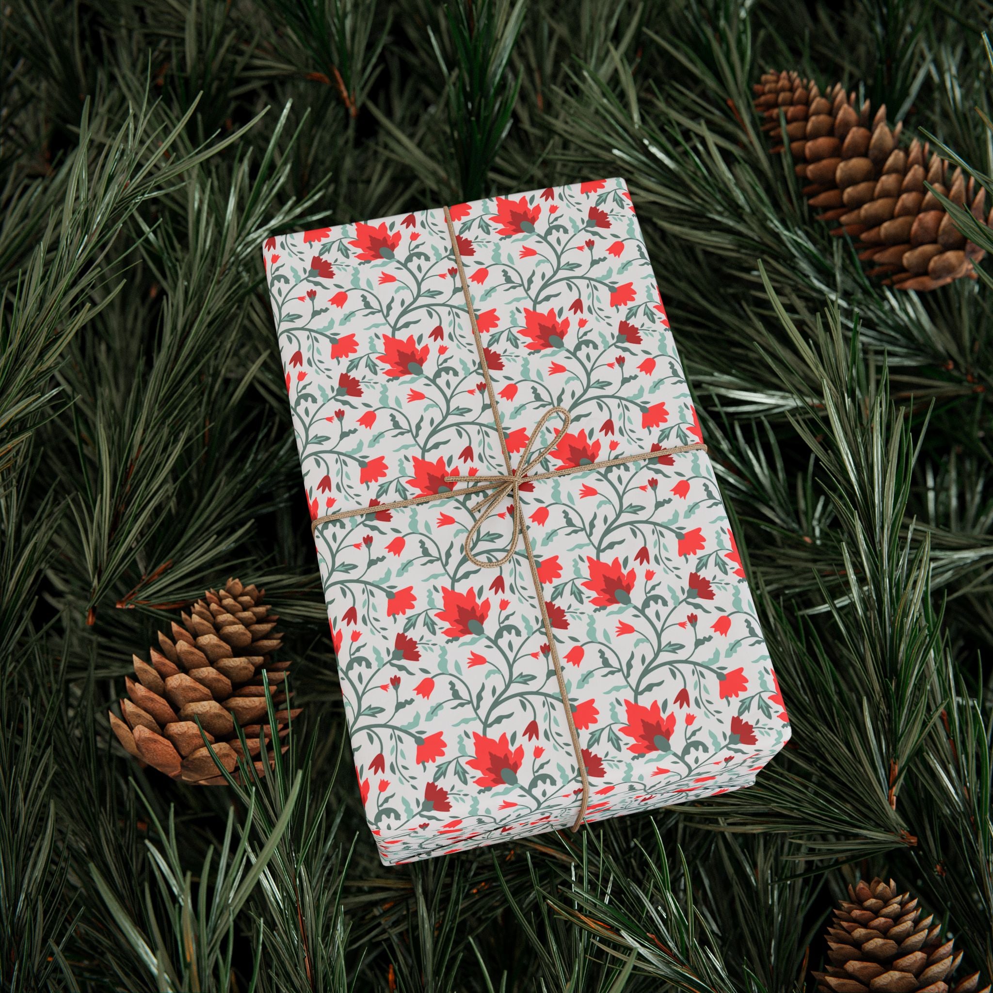 Floral Design 019 Wrapping Paper - Holiday Gift Wrapping Paper Roll