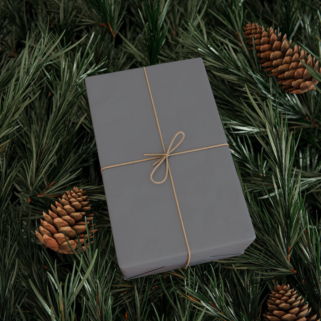 Solid Dark Grey Wrapping Paper - Holiday Gift Wrapping Paper Roll