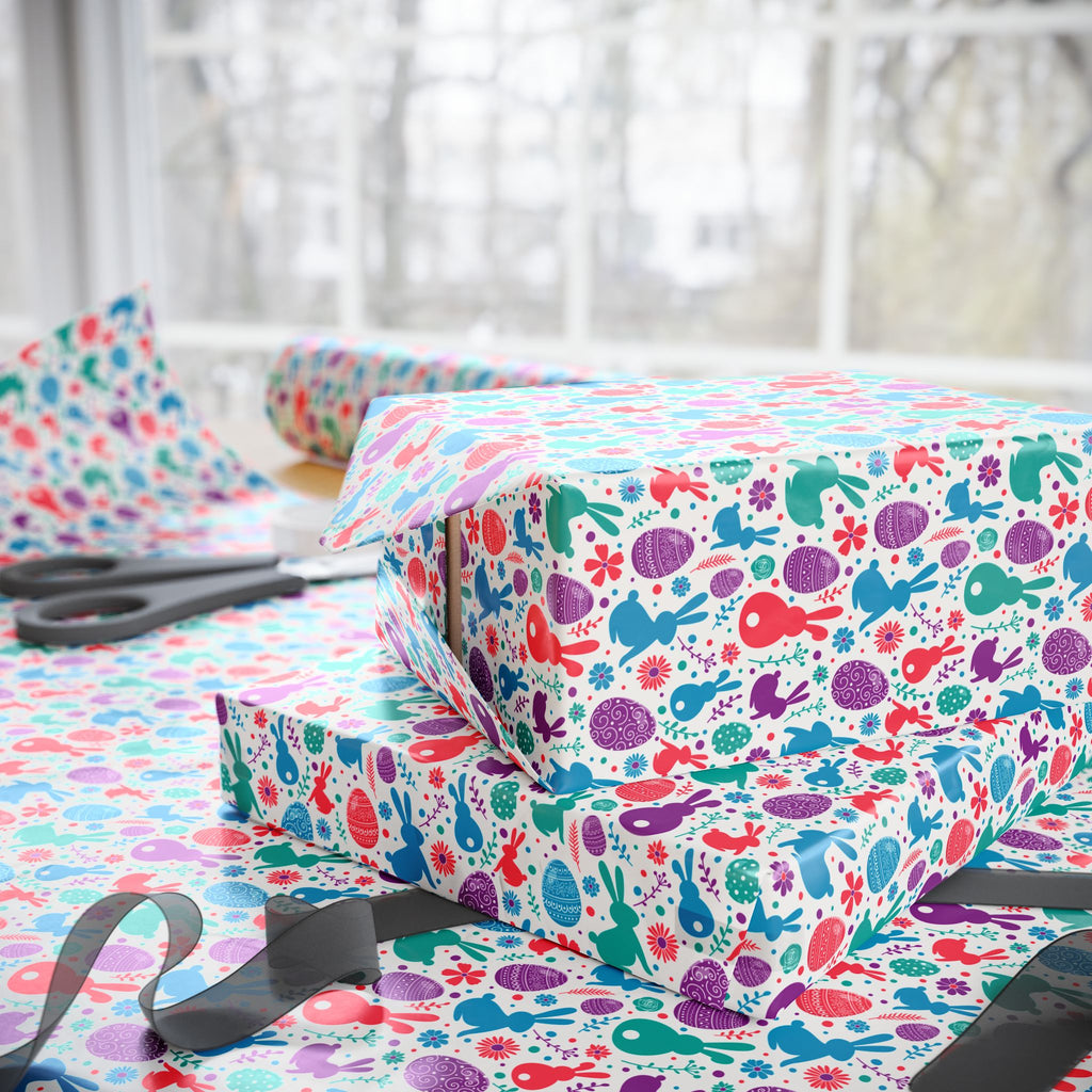 Easter Pastel Bunnies Wrapping Paper | Holiday Gift Wrapping Paper Roll