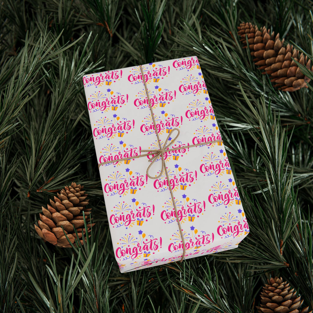 Congratulations Wrapping Paper Design 002 - Holiday Gift Wrapping Paper Roll