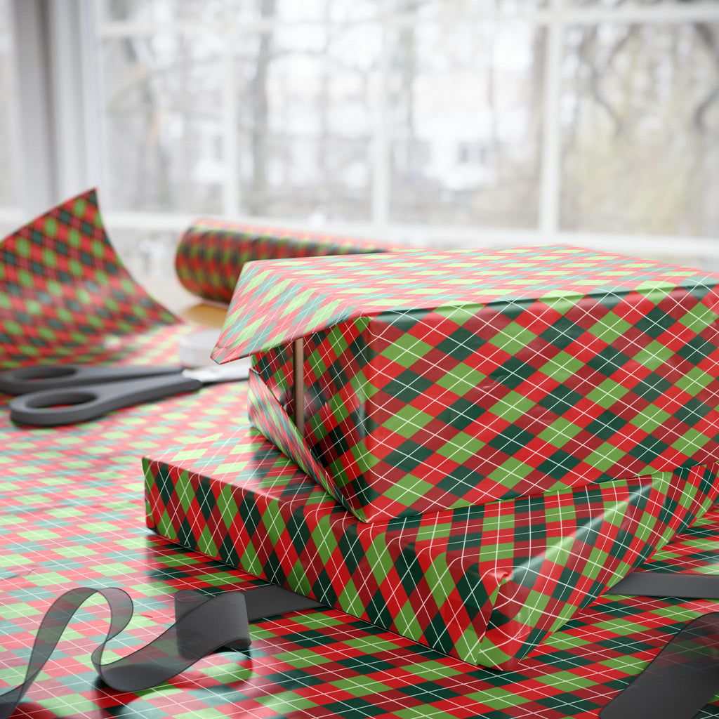 Argyle Design 030 Wrapping Paper - Holiday Gift Wrapping Paper Roll