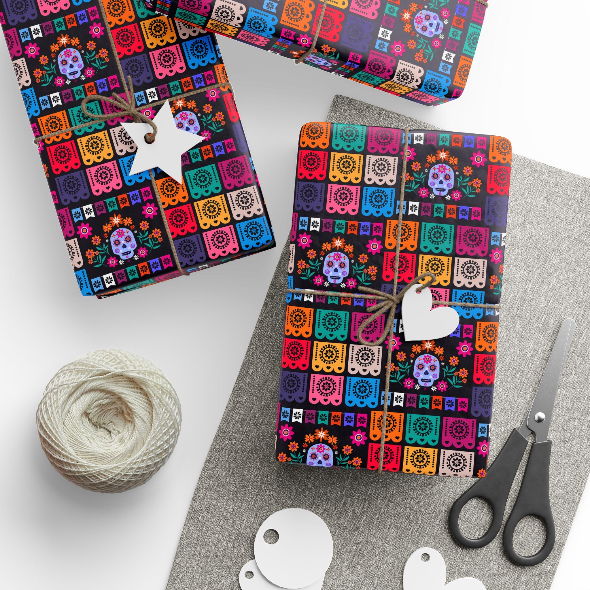 Day of the Dead Mexican Celebration Wrapping Paper | Holiday Gift Wrapping Paper Roll