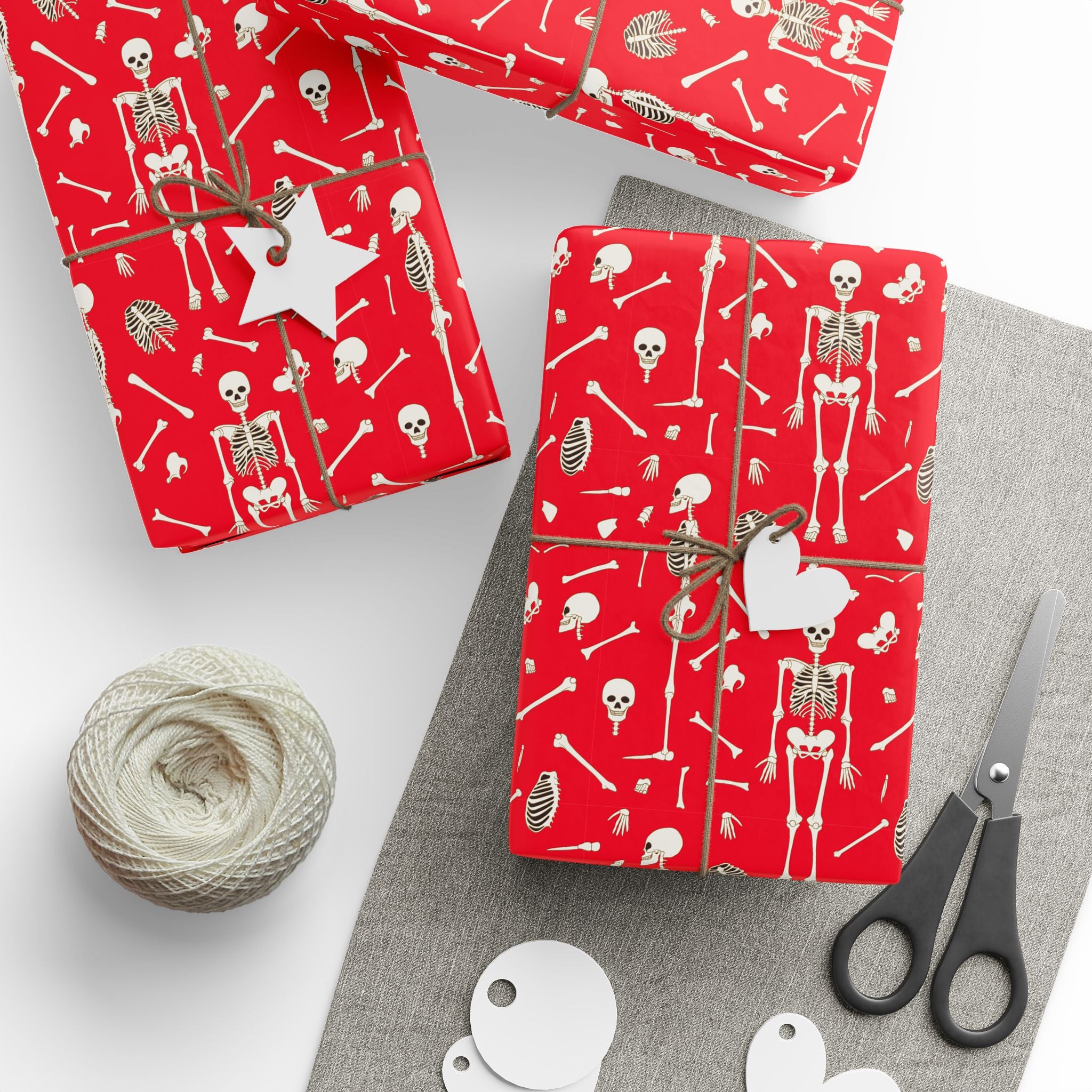 Halloween Dancing Skeletons Wrapping Paper | Holiday Gift Wrapping Paper Roll