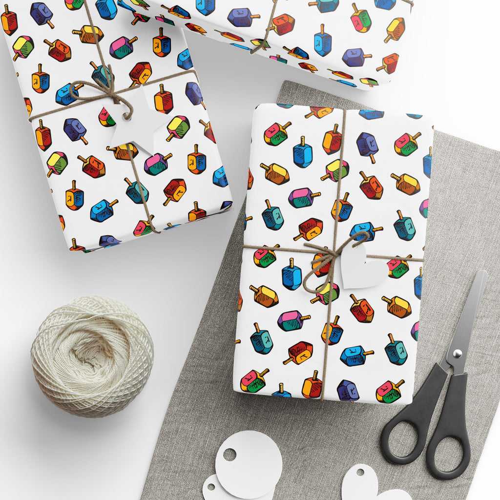 Hanukkah Dreidel Dreidel Dreidel Wrapping Paper | Holiday Gift Wrapping Paper Roll