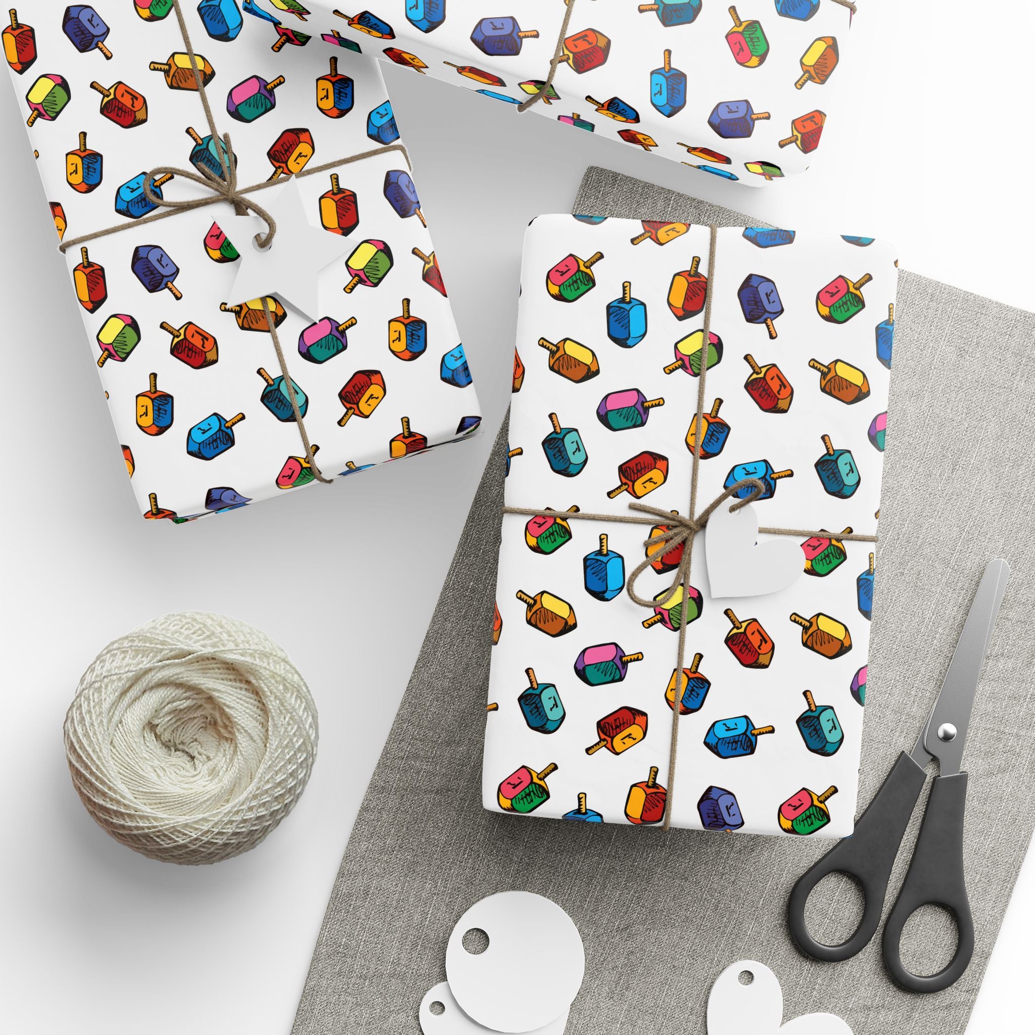 Hanukkah Dreidel Dreidel Dreidel Wrapping Paper | Holiday Gift Wrapping Paper Roll