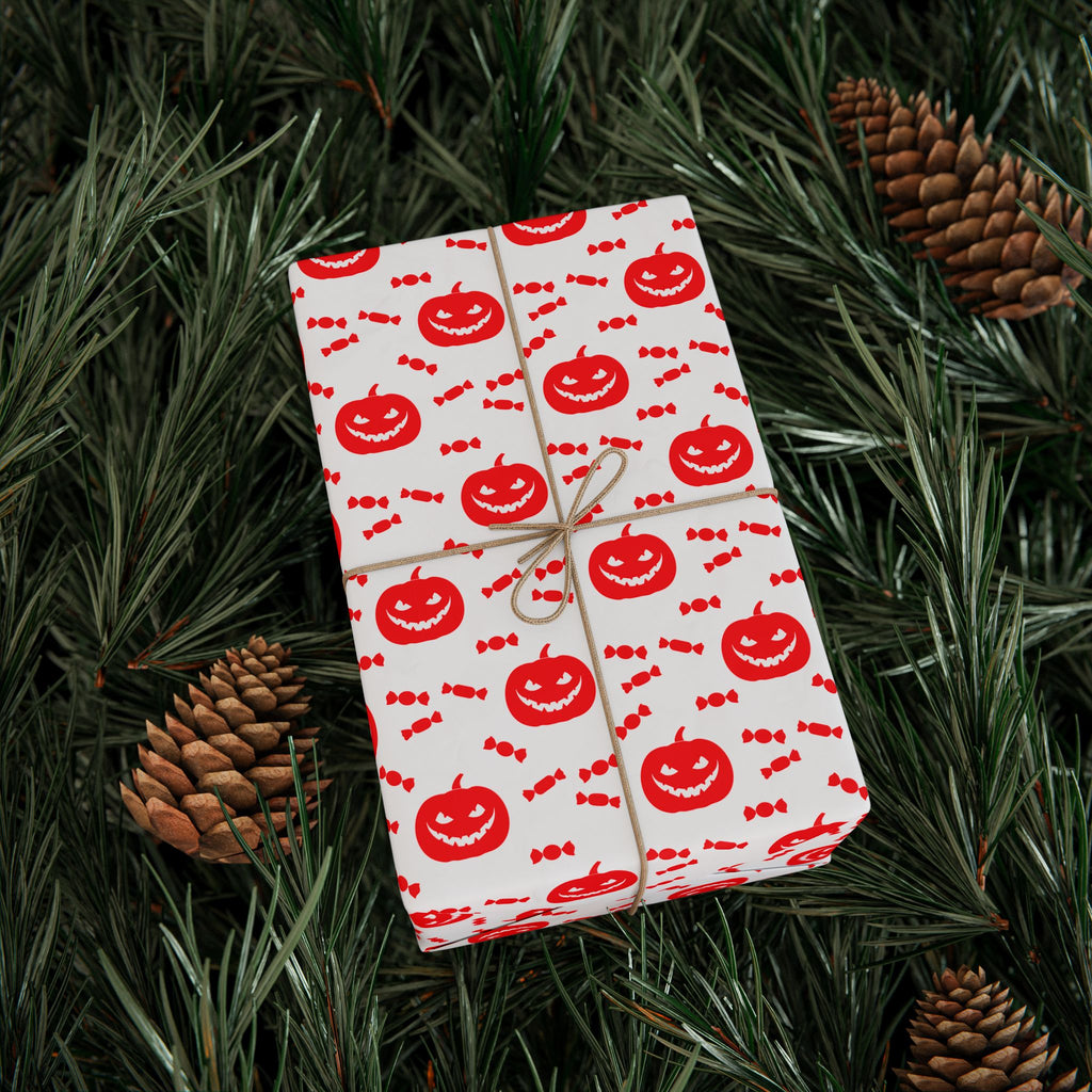 Halloween Pumpkin Candy Wrapping Paper | Holiday Gift Wrapping Paper