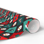 Christmas Checkered Santa Wrapping Paper | Holiday Gift Wrapping Paper Roll
