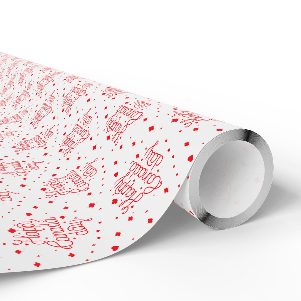 Canada Day Happy Cursive Wrapping Paper - Holiday Gift Wrapping Paper Roll