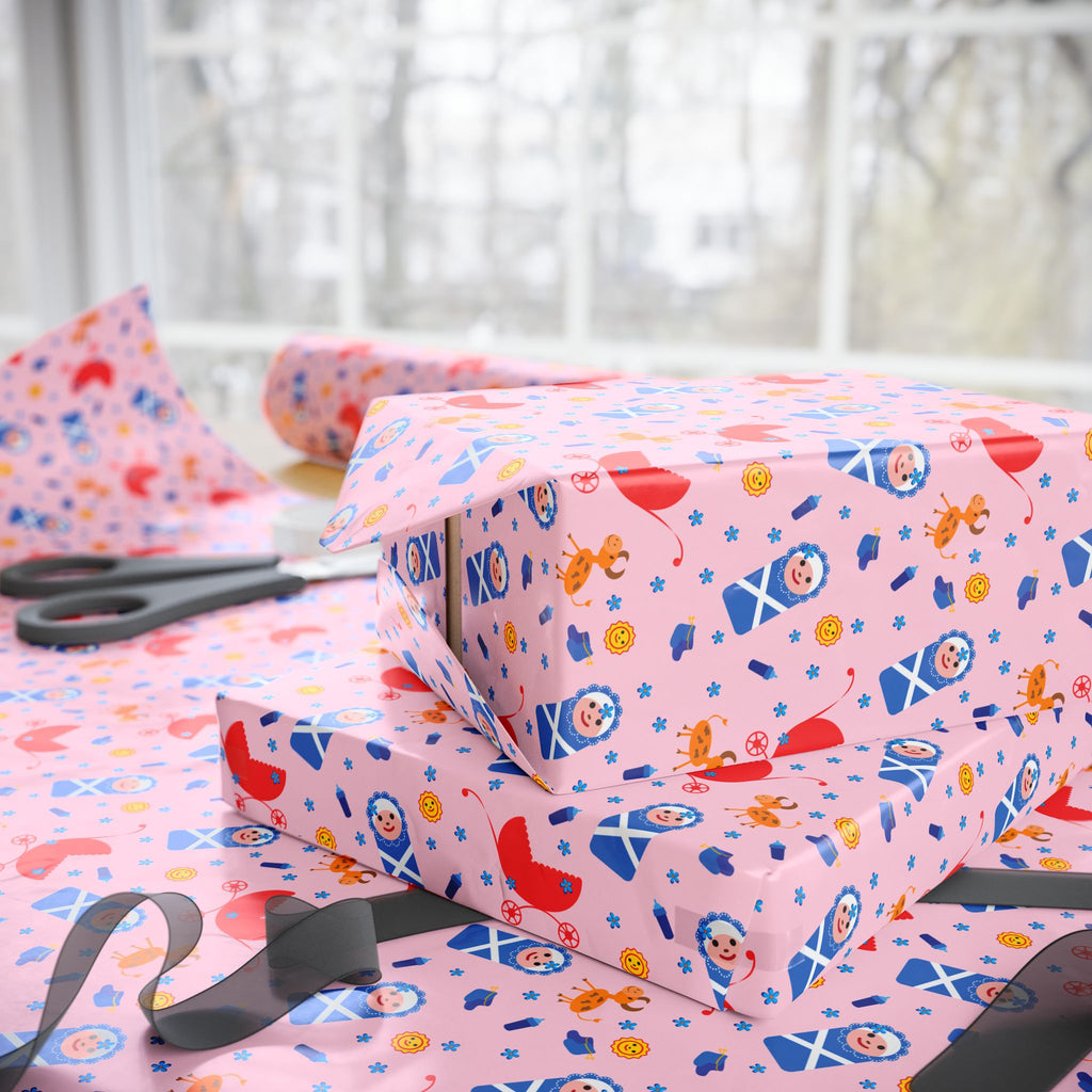 Baby Shower Wrapping Paper Design 001 - Holiday Gift Wrapping Paper Roll