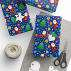 Christmas Blue Christmas Wrapping Paper | Holiday Gift Wrapping Paper