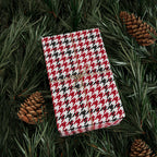 Houndstooth Wrapping Paper Design Red 004 - Holiday Gift Wrapping Paper Roll