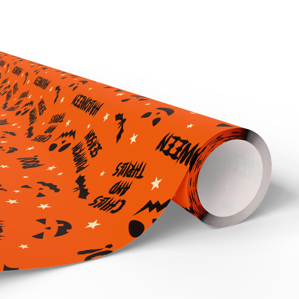 Halloween Pumpkin Season Wrapping Paper | Holiday Gift Wrapping Paper Roll