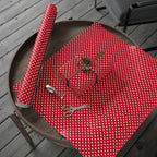 Valentine’s Day White Hearts on Red Wrapping Paper | Holiday Gift Wrapping Paper Roll