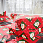 Christmas Checkerboard Santa Wrapping Paper | Holiday Gift Wrapping Paper Roll