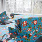 Christmas Watercolor Gifts Wrapping Paper | Holiday Gift Wrapping Paper Roll
