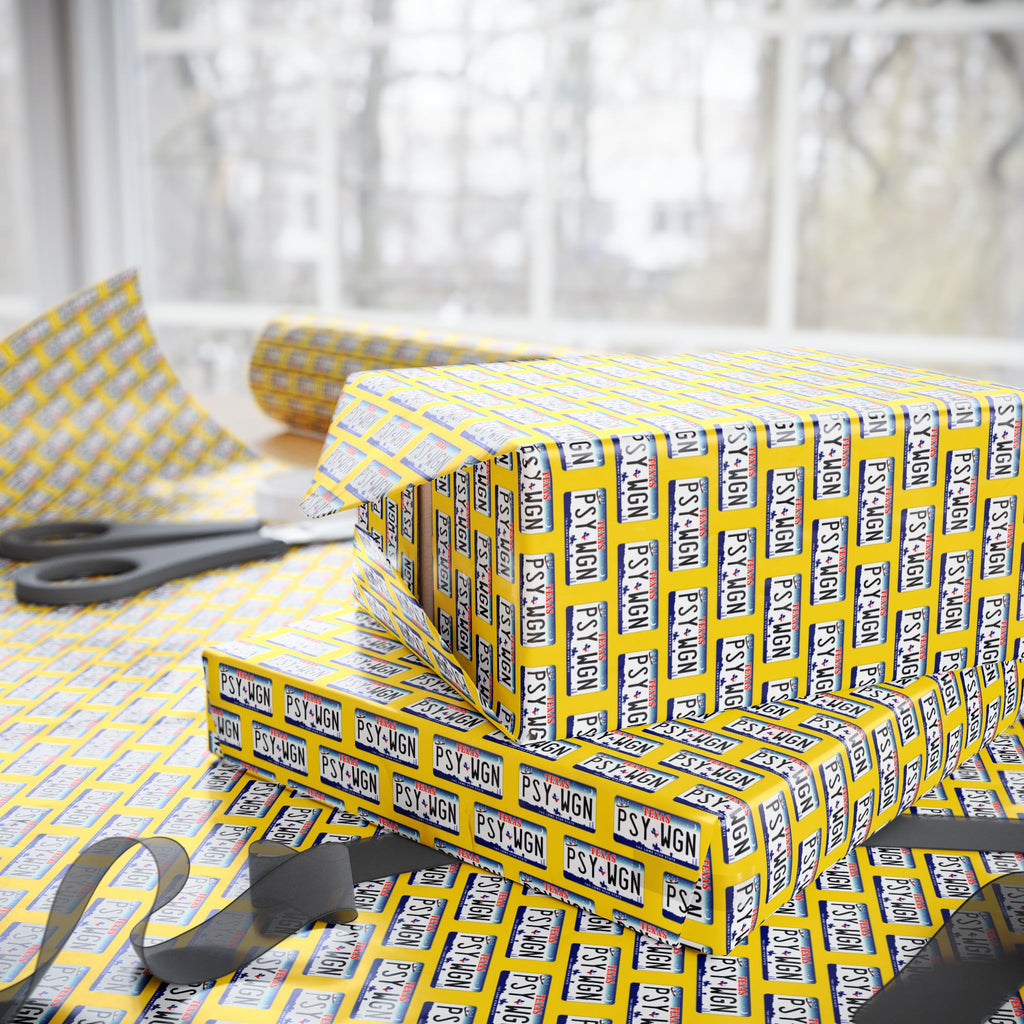 NSFW The Bride's PSYWGN License Plate Wrapping Paper - Holiday Gift Wrapping Paper Roll