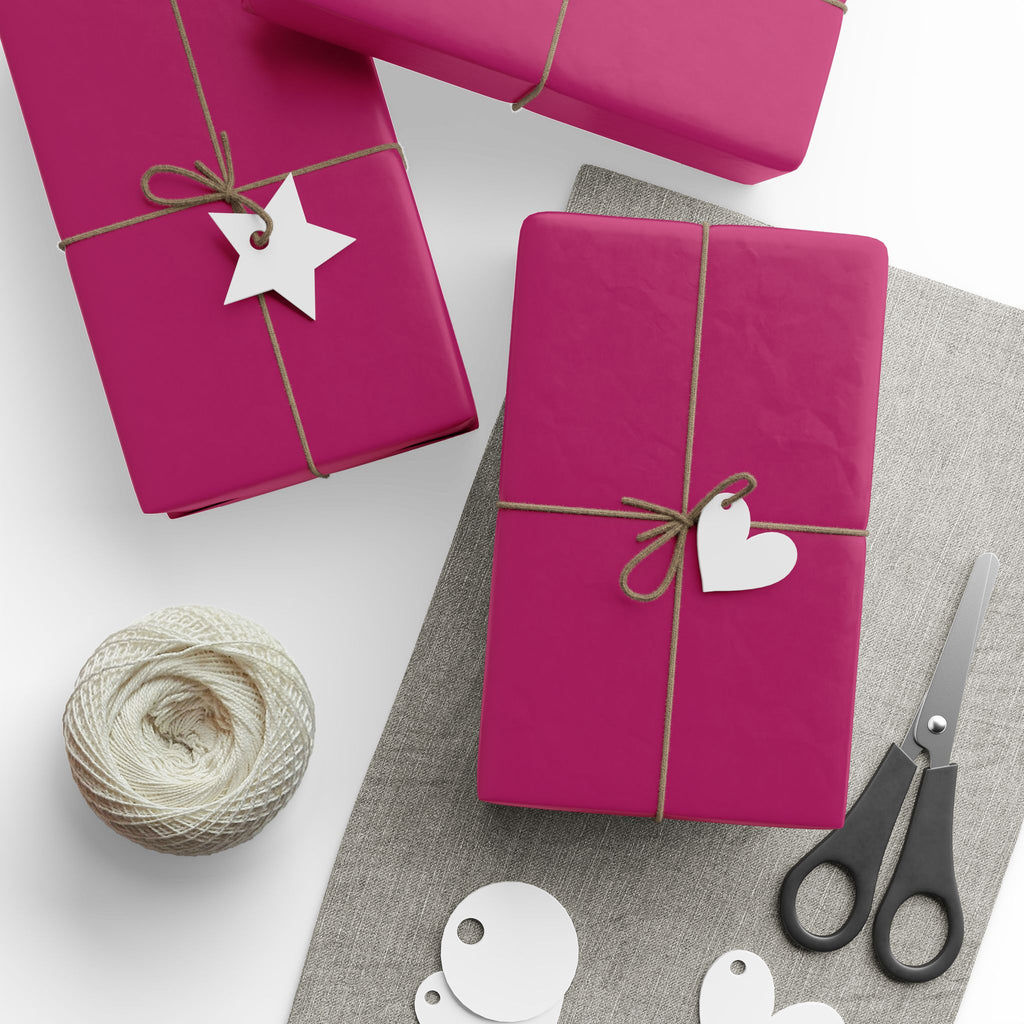 Solid Raspberry Wrapping Paper - Holiday Gift Wrapping Paper Roll