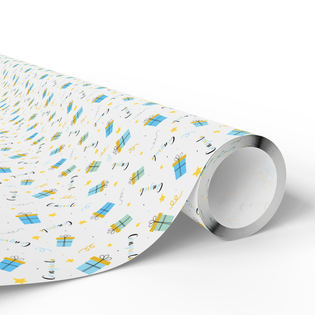 Congratulations Wrapping Paper Design 005 - Holiday Gift Wrapping Paper Roll