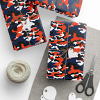 Illinois Fighting Illini Inspired Camoflauge Wrapping Paper - Holiday Gift Wrapping Paper Roll