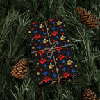 Christmas Sparkle Ornaments Wrapping Paper | Holiday Gift Wrapping Paper Roll