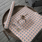 Father's Day Circle Greetings Wrapping Paper - Holiday Gift Wrapping Paper Roll