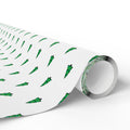 Christmas Little Green Trees Wrapping Paper | Holiday Gift Wrapping Paper Roll